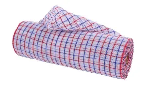 10" Fine Weave Faux Jute Check: Red, White, Blue (10 Yards) RY500388
