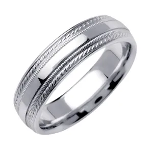 14K or 18K White Gold Traditional Ring
