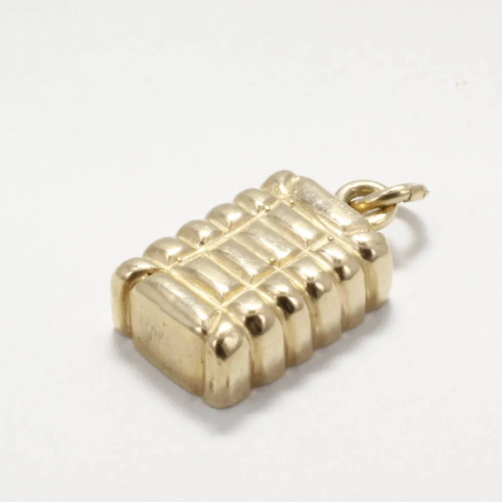 14kt Cotton Bale Charm for Charm Bracelet