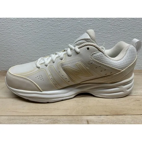 2016 New Balance 409 Mens White &amp; Light  Yellow Accents Athletic Sneakers Size 7
