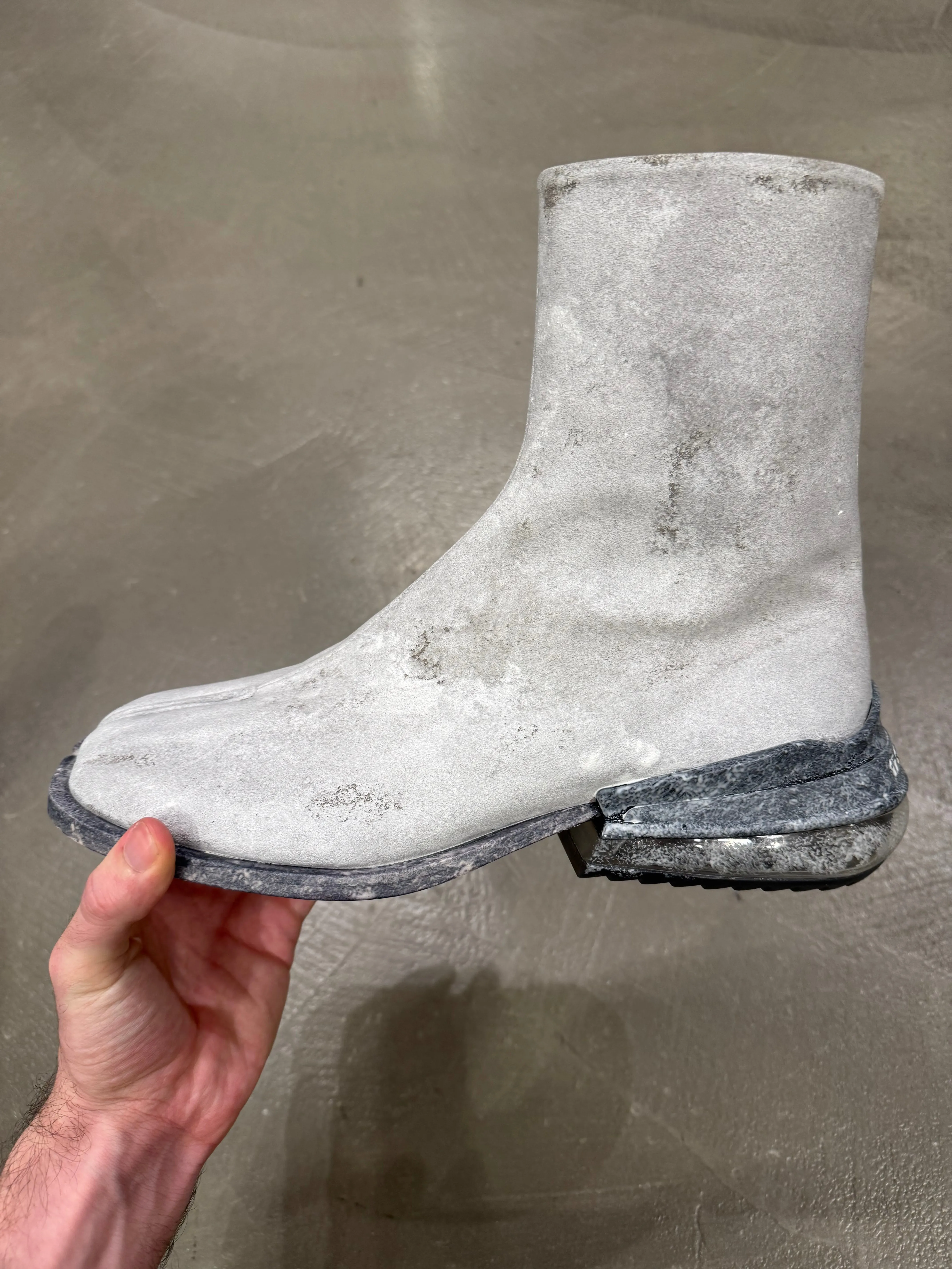 2018 Maison Margiela painted air heel tabi boots