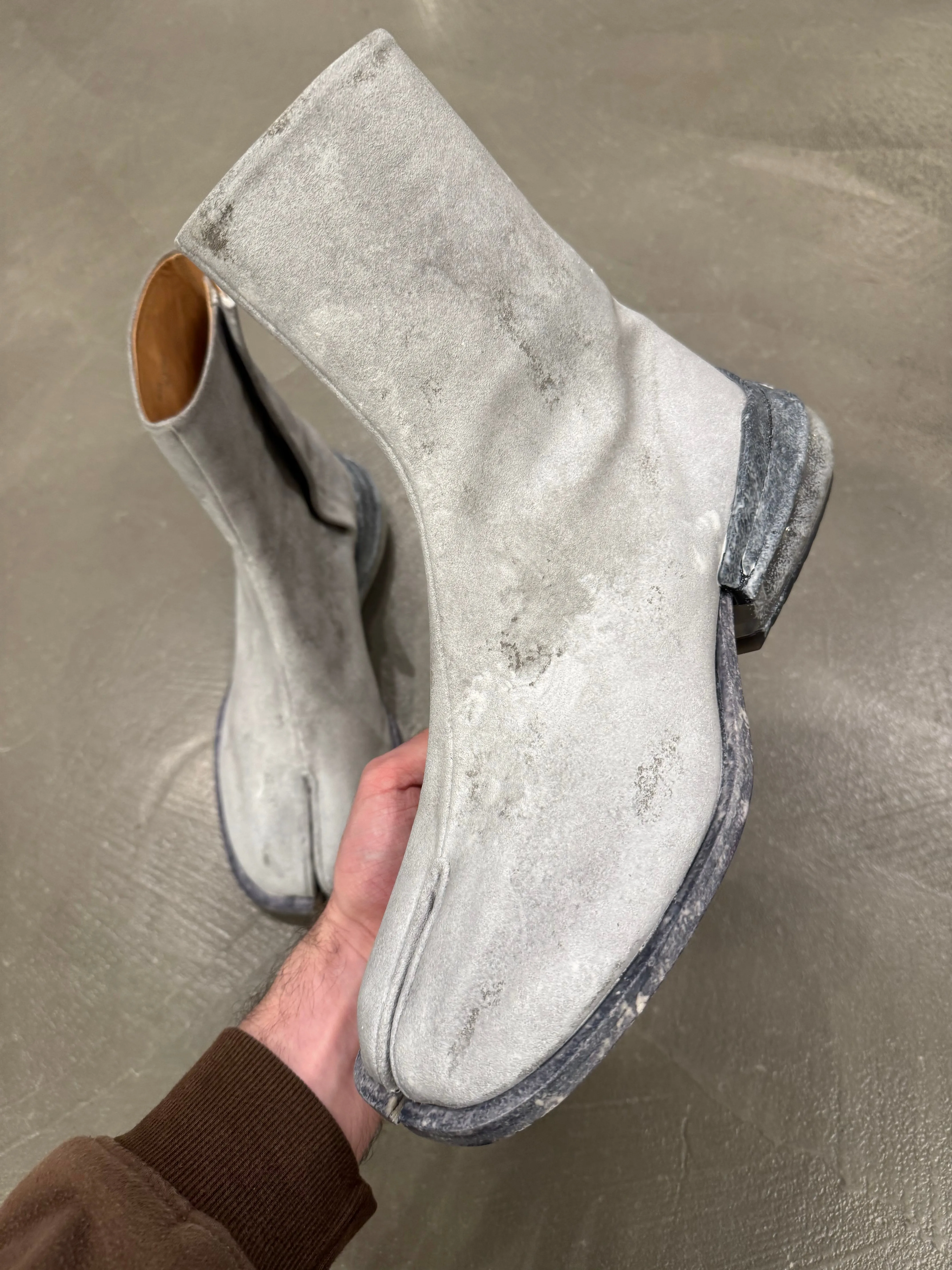 2018 Maison Margiela painted air heel tabi boots