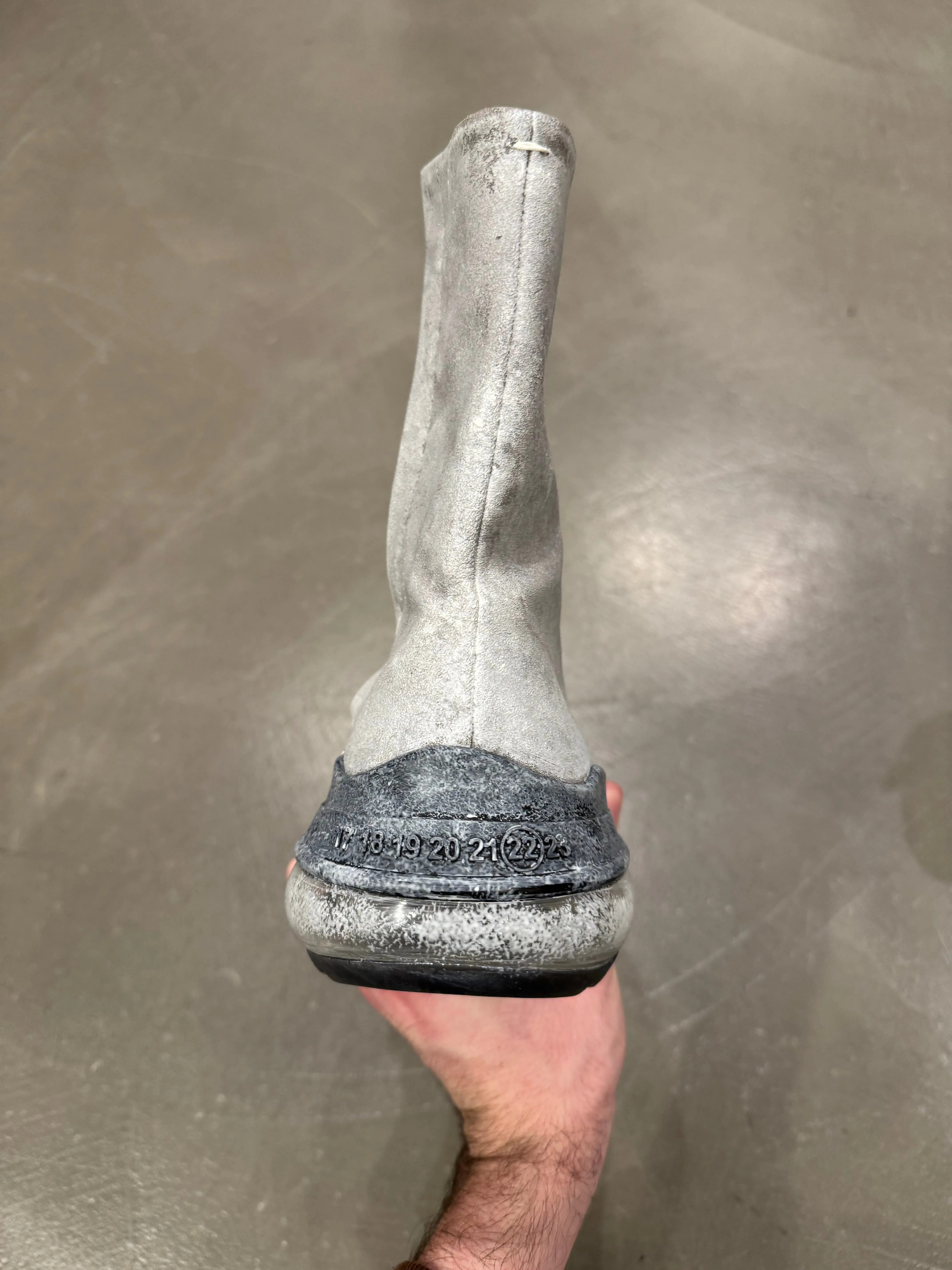 2018 Maison Margiela painted air heel tabi boots