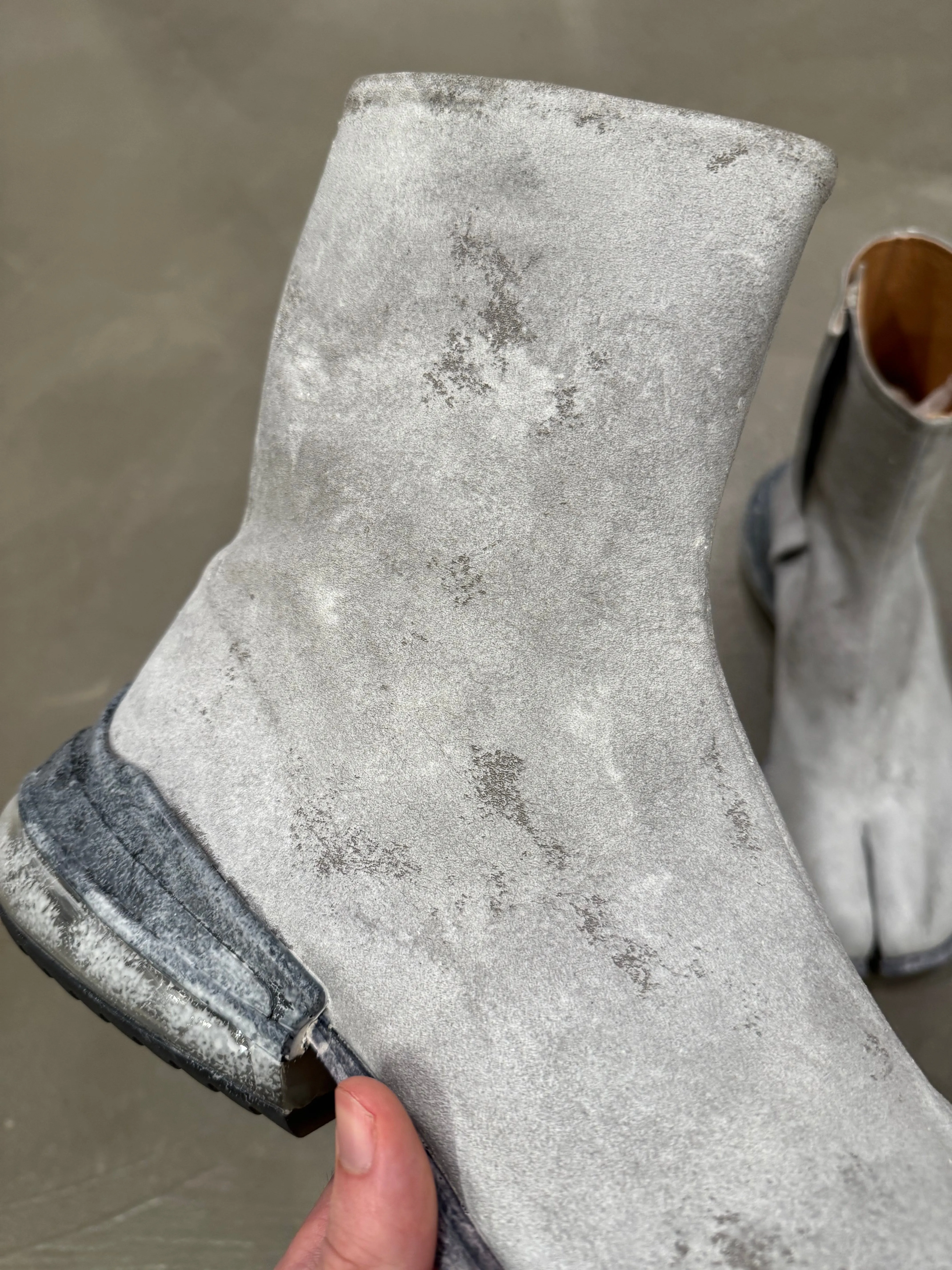 2018 Maison Margiela painted air heel tabi boots