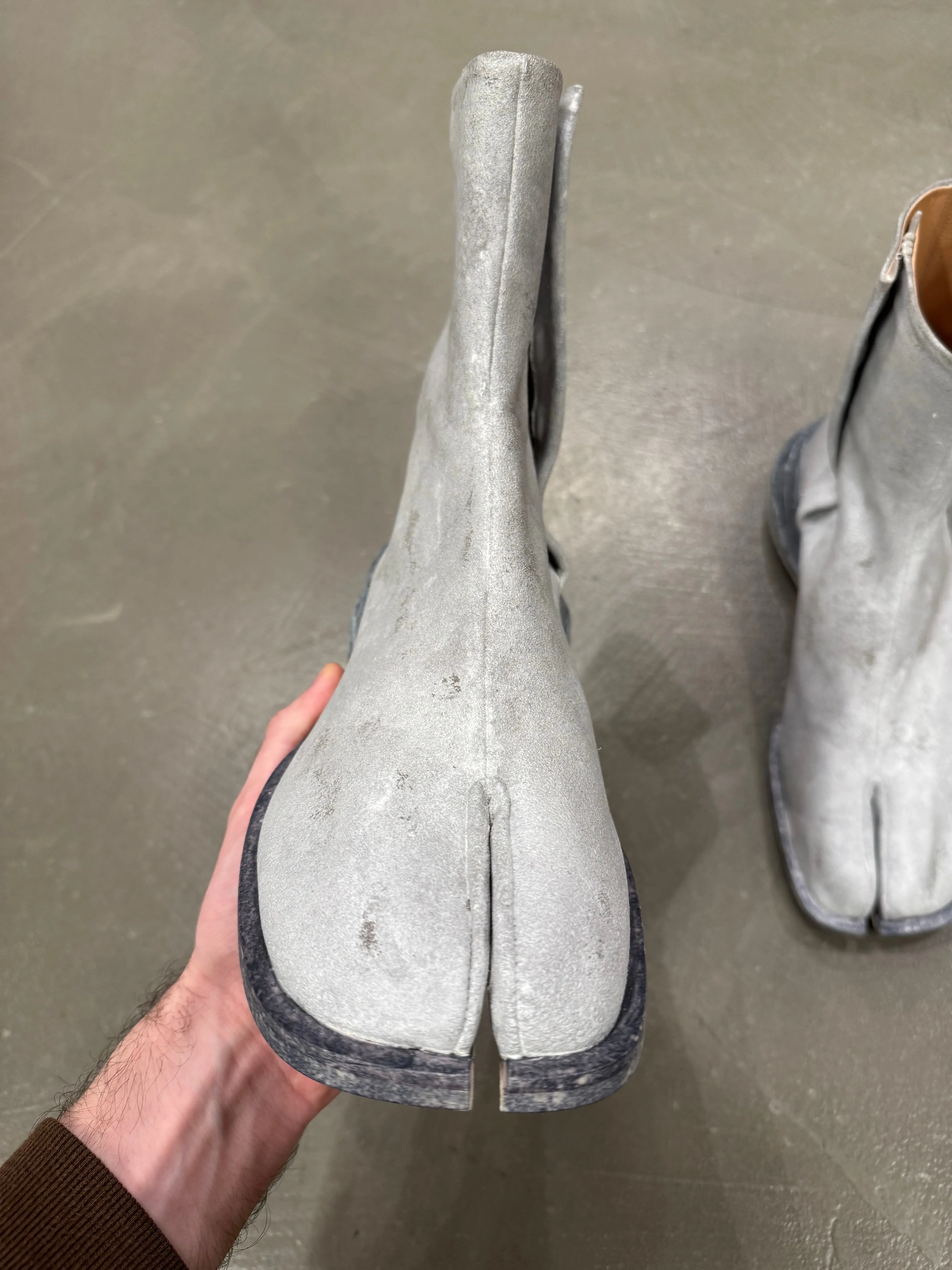2018 Maison Margiela painted air heel tabi boots