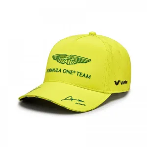 2024 Cappellino Fernando Alonso 14 Aston Martin Racing F1 Team Cognizant  Adulto giallo