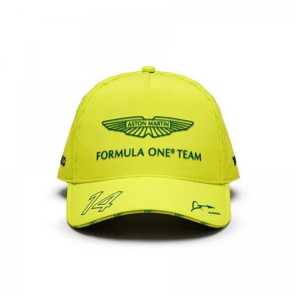 2024 Cappellino Fernando Alonso 14 Aston Martin Racing F1 Team Cognizant  Adulto giallo