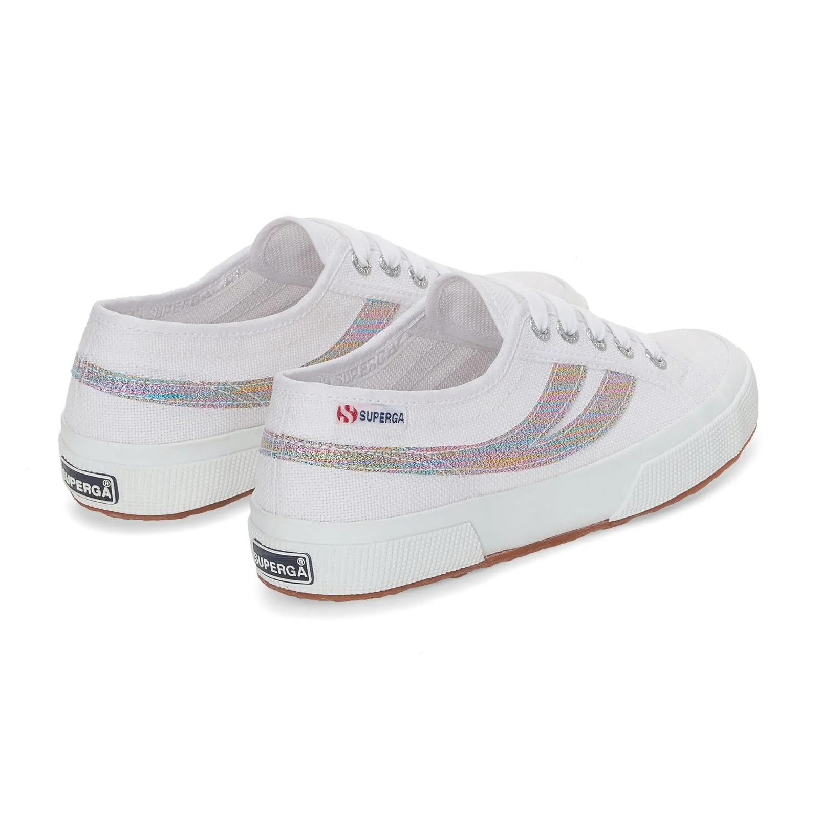 2953 Swallow Tail Lame - White Multi