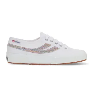 2953 Swallow Tail Lame - White Multi
