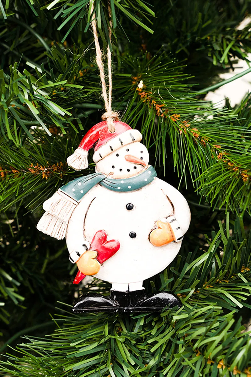 3.25 x 4 Blizzard Fun Snowman Resin Ornament