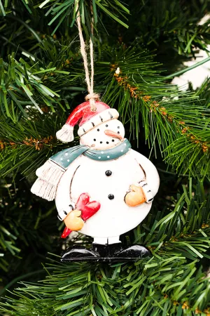 3.25 x 4 Blizzard Fun Snowman Resin Ornament