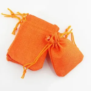 50pcs Gift Bag Vintage Style Natural Burlap Linen Jewelry Travel Storage Pouch Mini Candy Jute Packing Bags christmas gift box