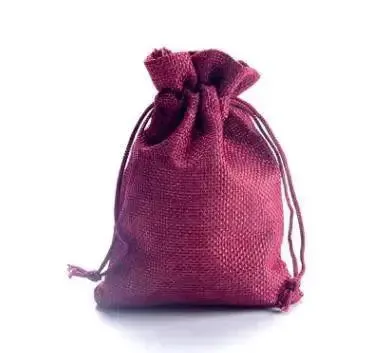 50pcs Gift Bag Vintage Style Natural Burlap Linen Jewelry Travel Storage Pouch Mini Candy Jute Packing Bags christmas gift box