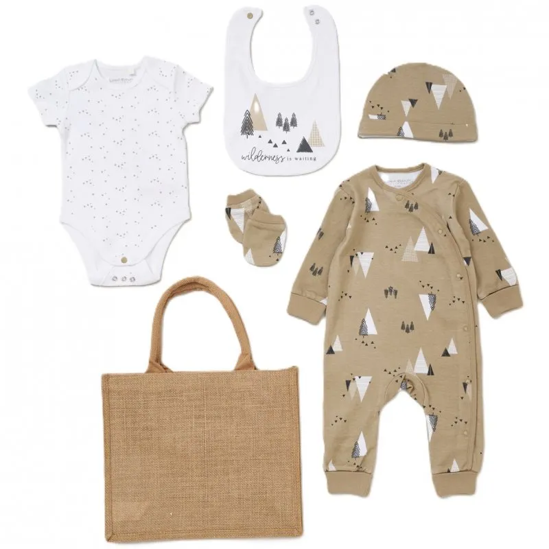 6pc Baby Unisex Mesh Bag Gift Set - Wilderness (NB-6 Months) (PK4) E08723