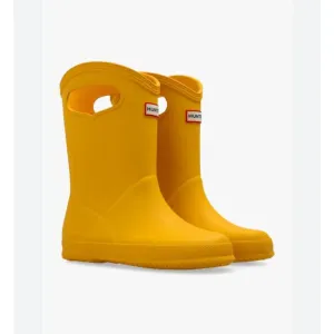 $70 Hunter Kids YELLOW ‘Classic Pull-On’ rain‎ boots Size 10