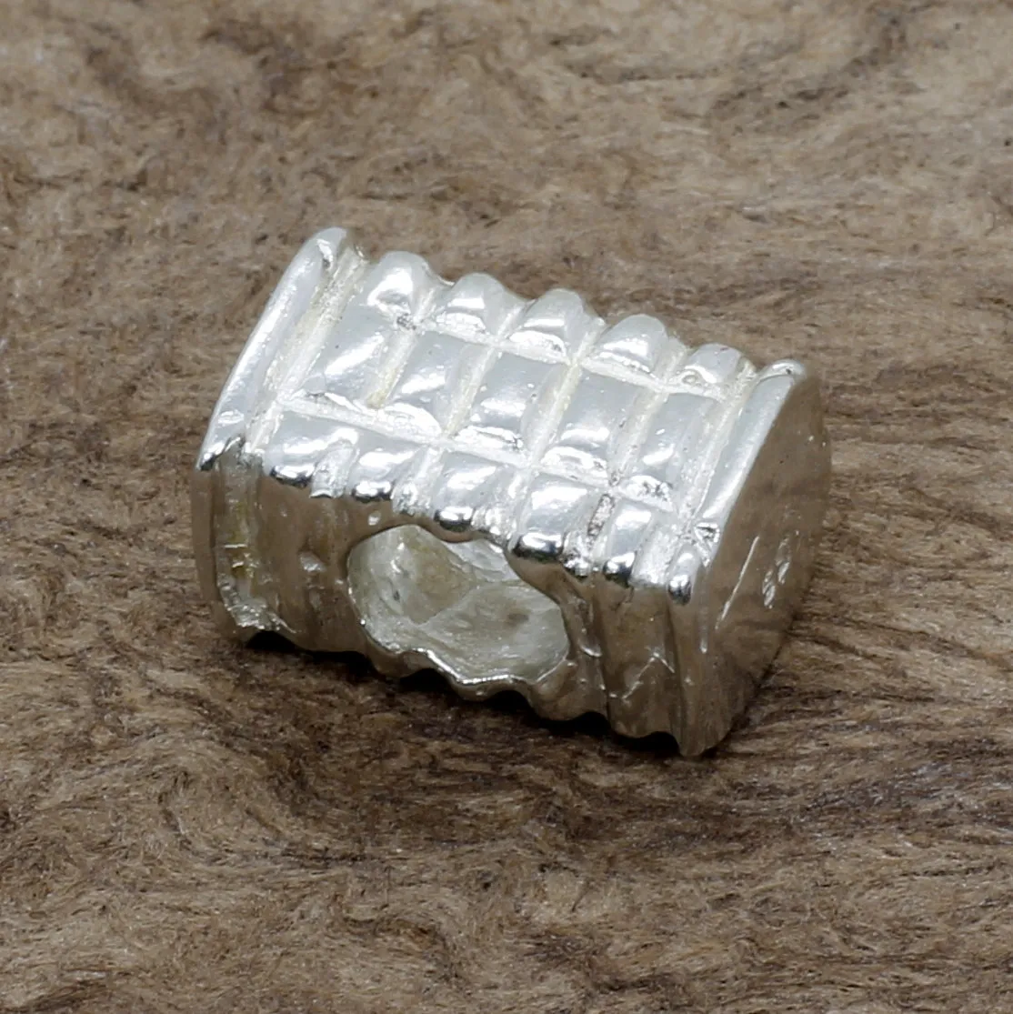 925 Sterling Silver Cotton Bale Slide Charm