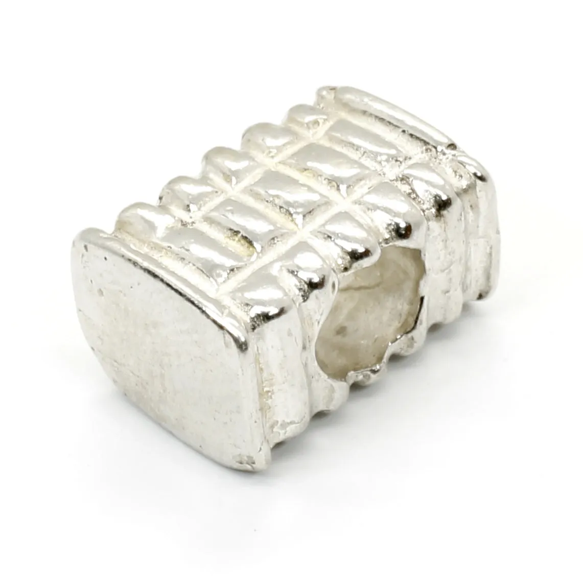 925 Sterling Silver Cotton Bale Slide Charm