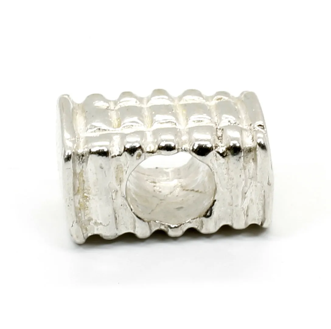 925 Sterling Silver Cotton Bale Slide Charm