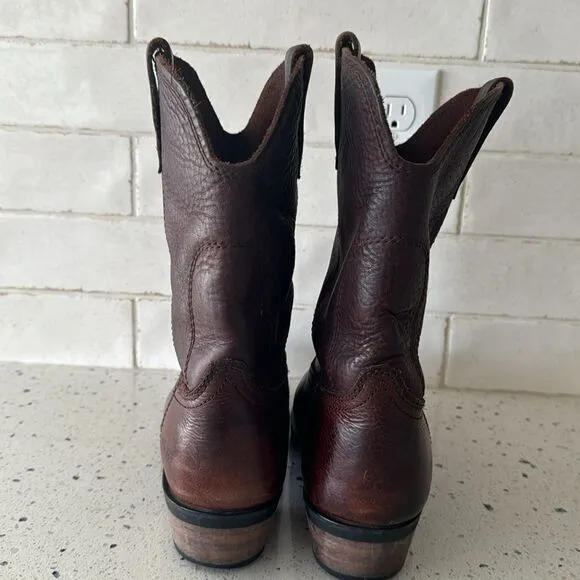 Ad Tec Men's Ranch Wellington Work Boots Oil Resistant Brown Tanned Leather 8.5M