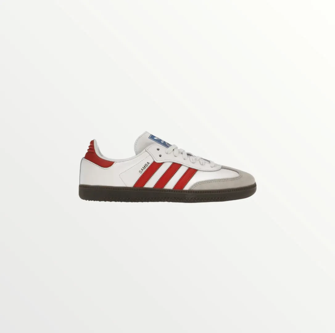 adidas samba white better scarlet