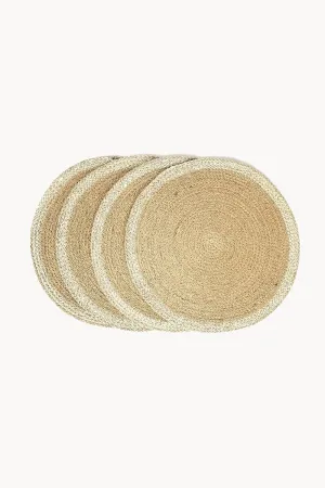 Agora Hand-Braided Jute Placemats - Natural (Set of 4)