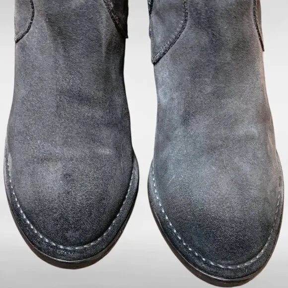 Alberto Fermani Women's Gray Suede Zip Ankle Boots Size EU 41 (US 10)