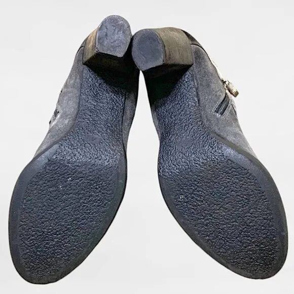 Alberto Fermani Women's Gray Suede Zip Ankle Boots Size EU 41 (US 10)