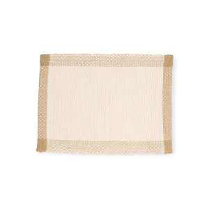 Amelia Jackson Placemat and Runners in Pebble Weave Natural with Jute Border SPM005