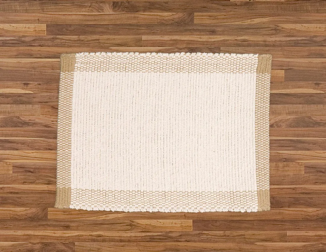 Amelia Jackson Placemat and Runners in Pebble Weave Natural with Jute Border SPM005