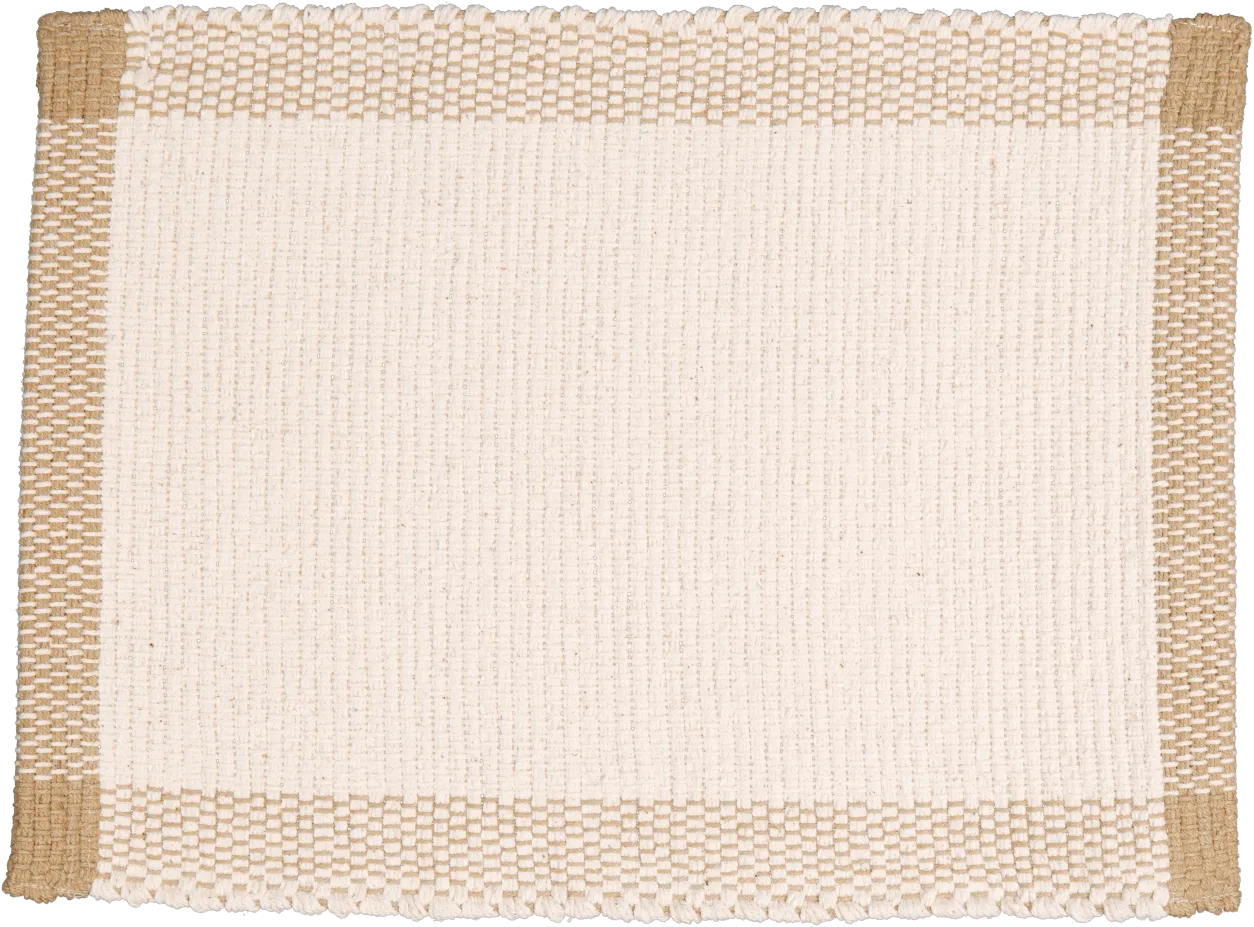 Amelia Jackson Placemat and Runners in Pebble Weave Natural with Jute Border SPM005