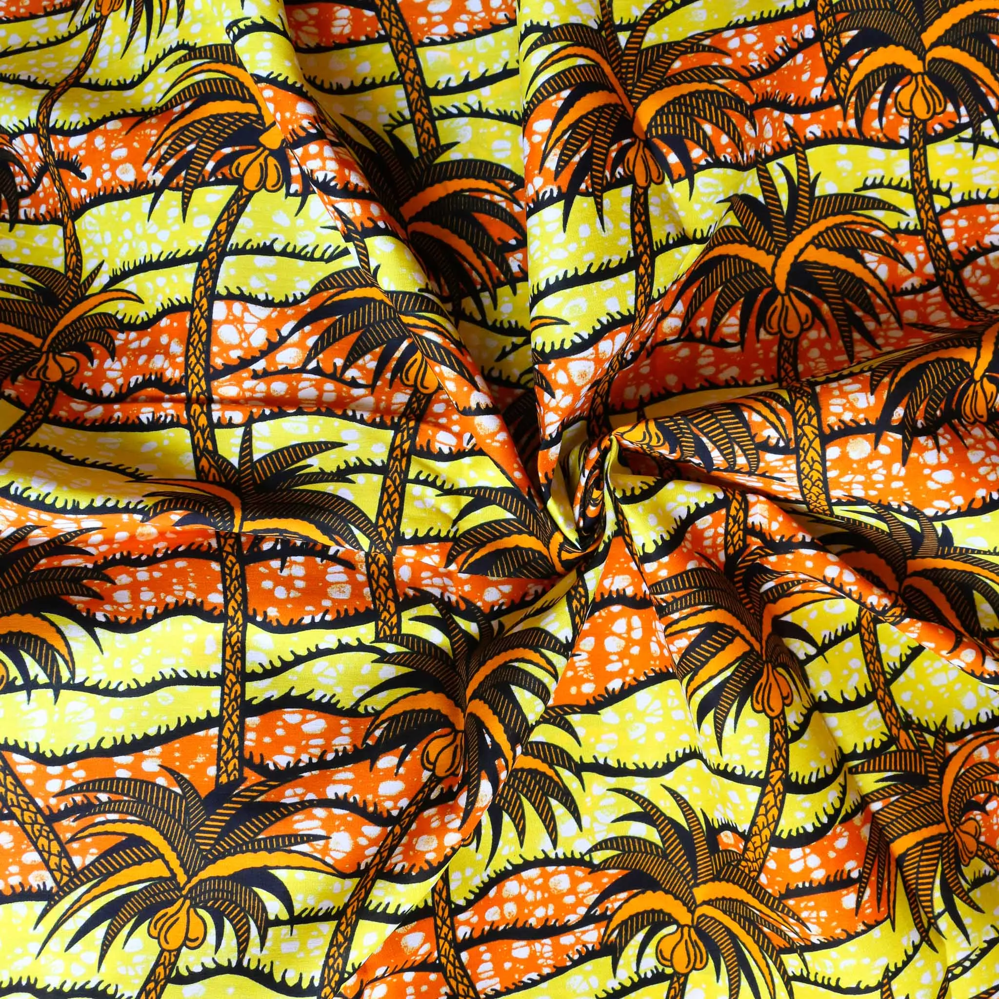 Ankara African wax cotton - Yellow