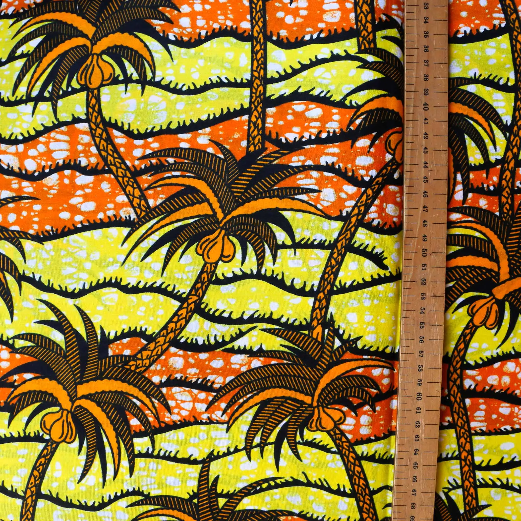 Ankara African wax cotton - Yellow