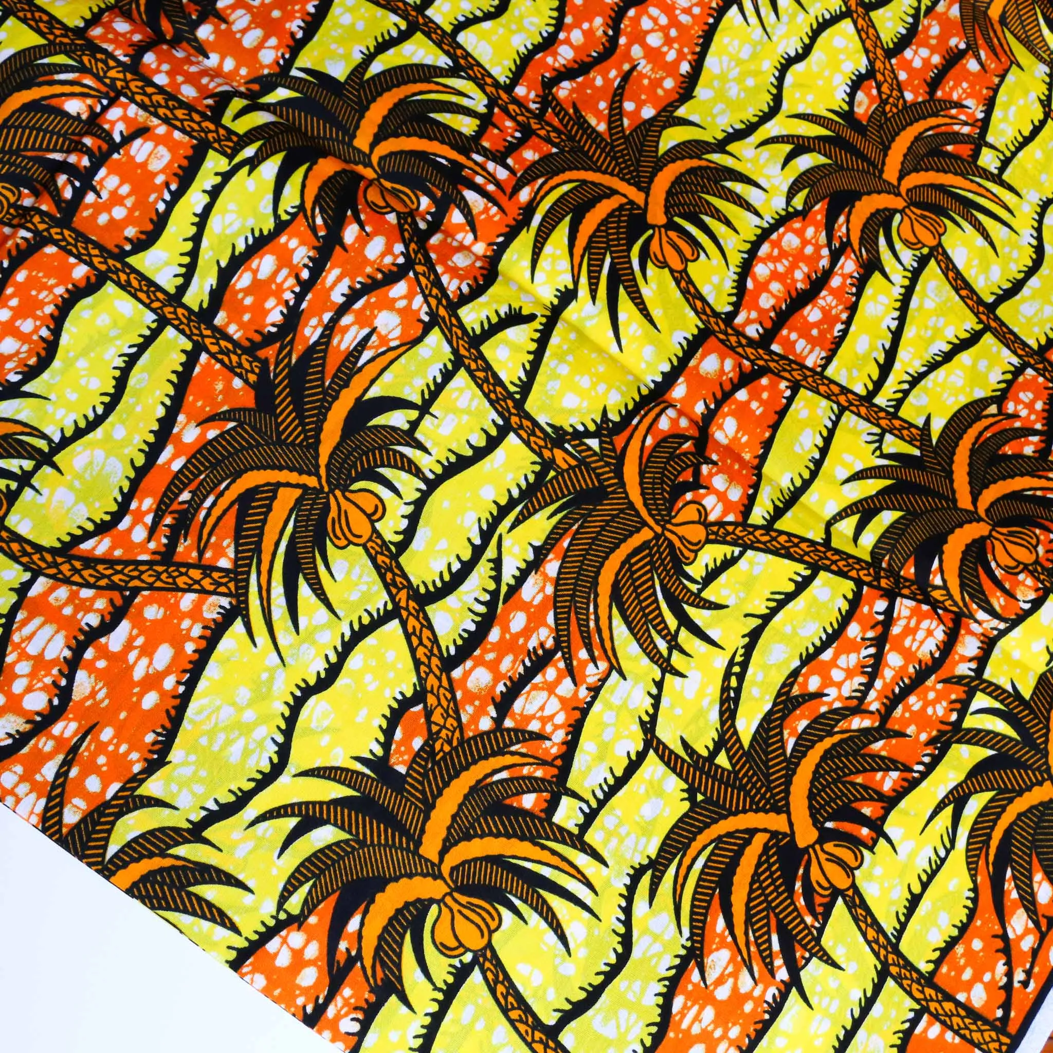 Ankara African wax cotton - Yellow