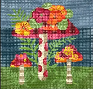 AP4797  FLORAL CAP MUSHROOMS