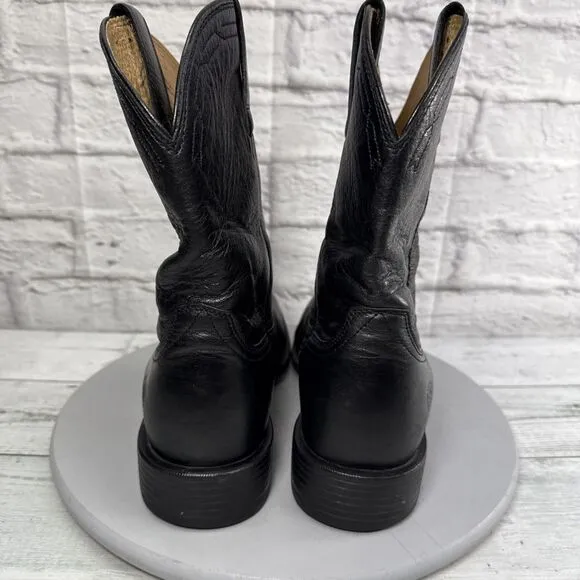 Ariat Boots Men's Size 9 D Heritage Western Black Leather Square Toe 10015291