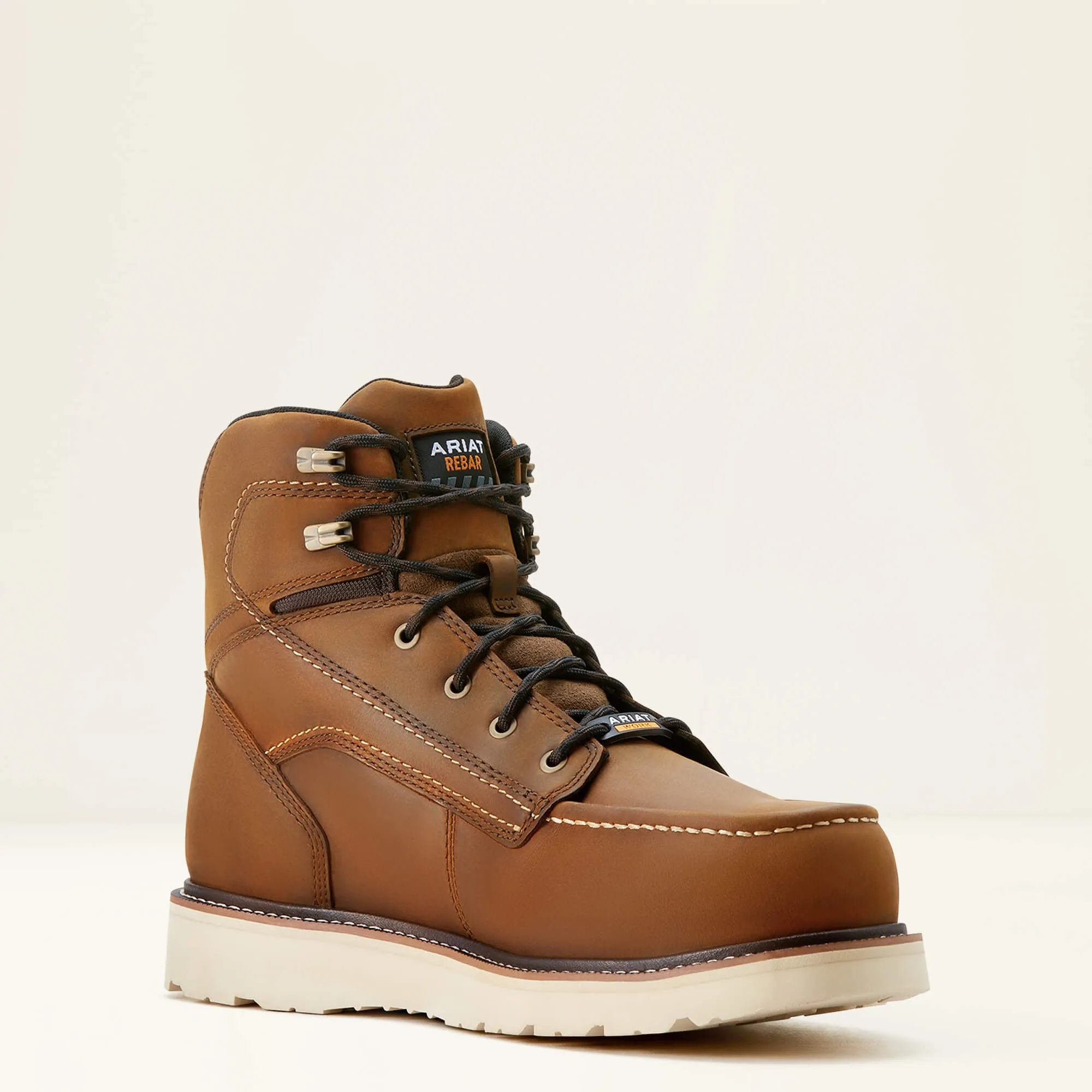 ARIAT MEN'S 10053615 Rebar Wedge Moc Toe 6" Waterproof Composite Toe Work Boots
