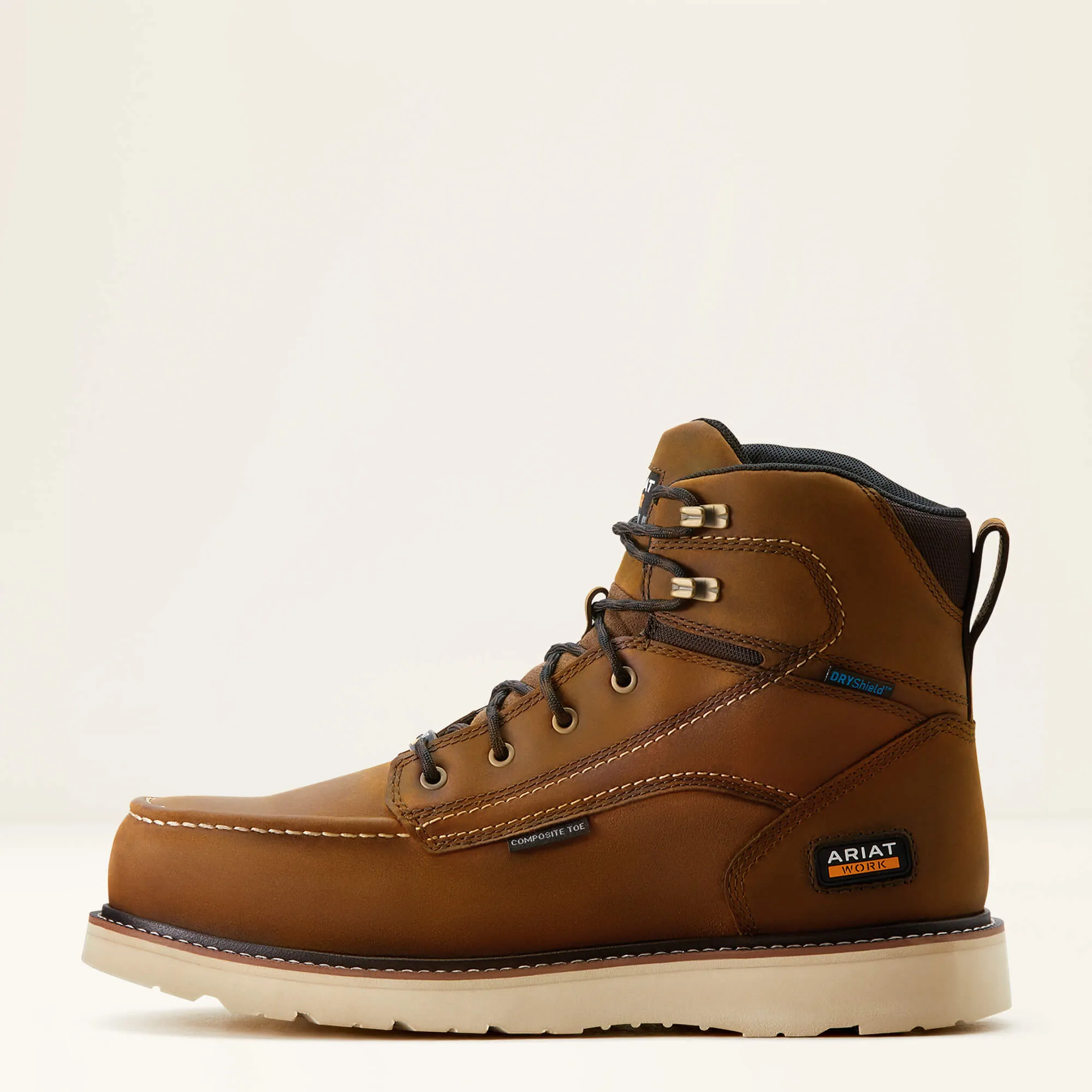ARIAT MEN'S 10053615 Rebar Wedge Moc Toe 6" Waterproof Composite Toe Work Boots