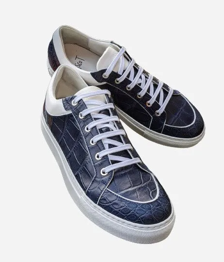Ascot Sneakers - Blue Crocodile
