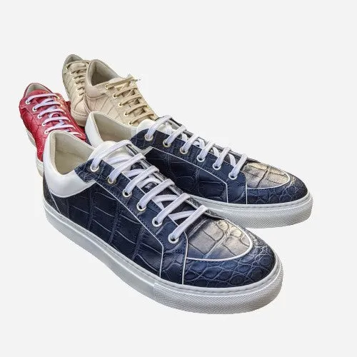 Ascot Sneakers - Blue Crocodile