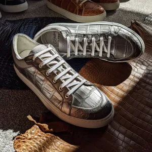 Ascot Sneakers - Silver Crocodile