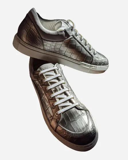 Ascot Sneakers - Silver Crocodile