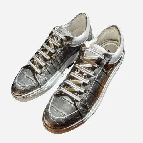 Ascot Sneakers - Silver Crocodile