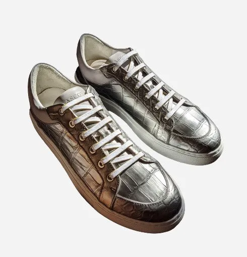Ascot Sneakers - Silver Crocodile