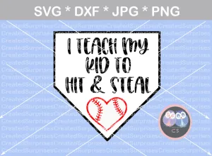 Baseball, Hit and Steal, laces, ball, baseball, softball, funny, digital download, SVG, DXF, cut file, personal, commercial, use with Silhouette Cameo, Cricut and Die Cutting Machines