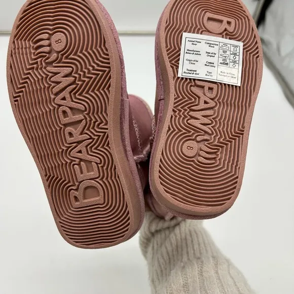 Bearpaw NEW in Box Eva Toddler Pink Glitter Boots - Size 8