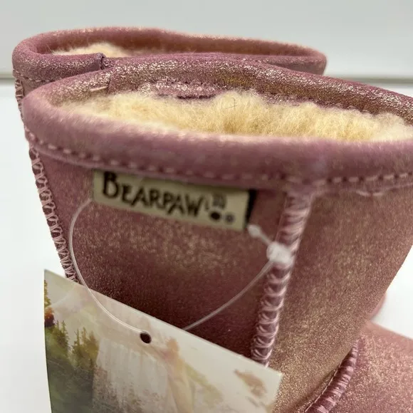 Bearpaw NEW in Box Eva Toddler Pink Glitter Boots - Size 8