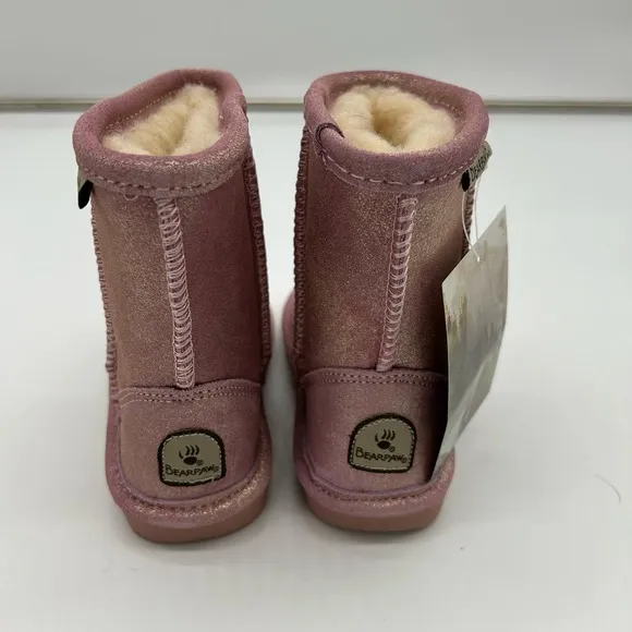Bearpaw NEW in Box Eva Toddler Pink Glitter Boots - Size 8