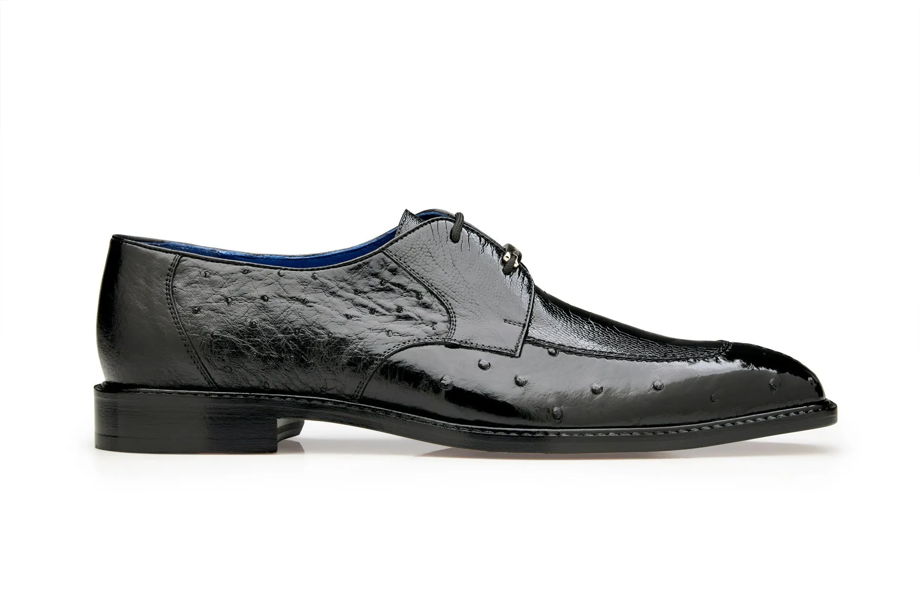 Belvedere - Bolero, Genuine Ostrich Leg and Ostrich Quill Dress Shoe - Black - R43 (IN STORE)