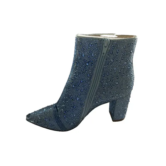 Betsy Johnson SB Cady Rhinestone Ankle Boots Booties Size 6 Light Blue NEW