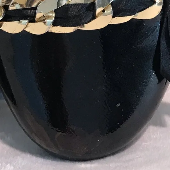 Beverly Feldman Leopard Black Patent Leather Flats